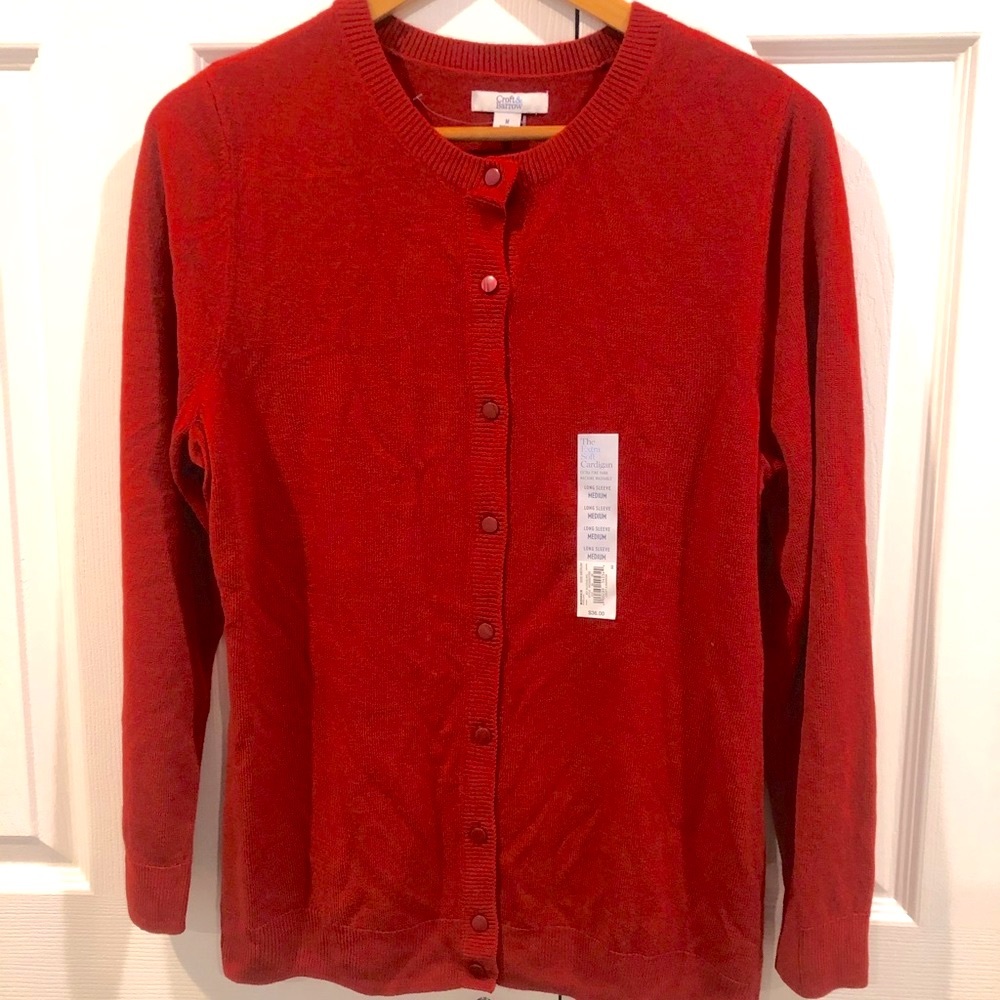 Red croft & barrow long sleeve cardigan